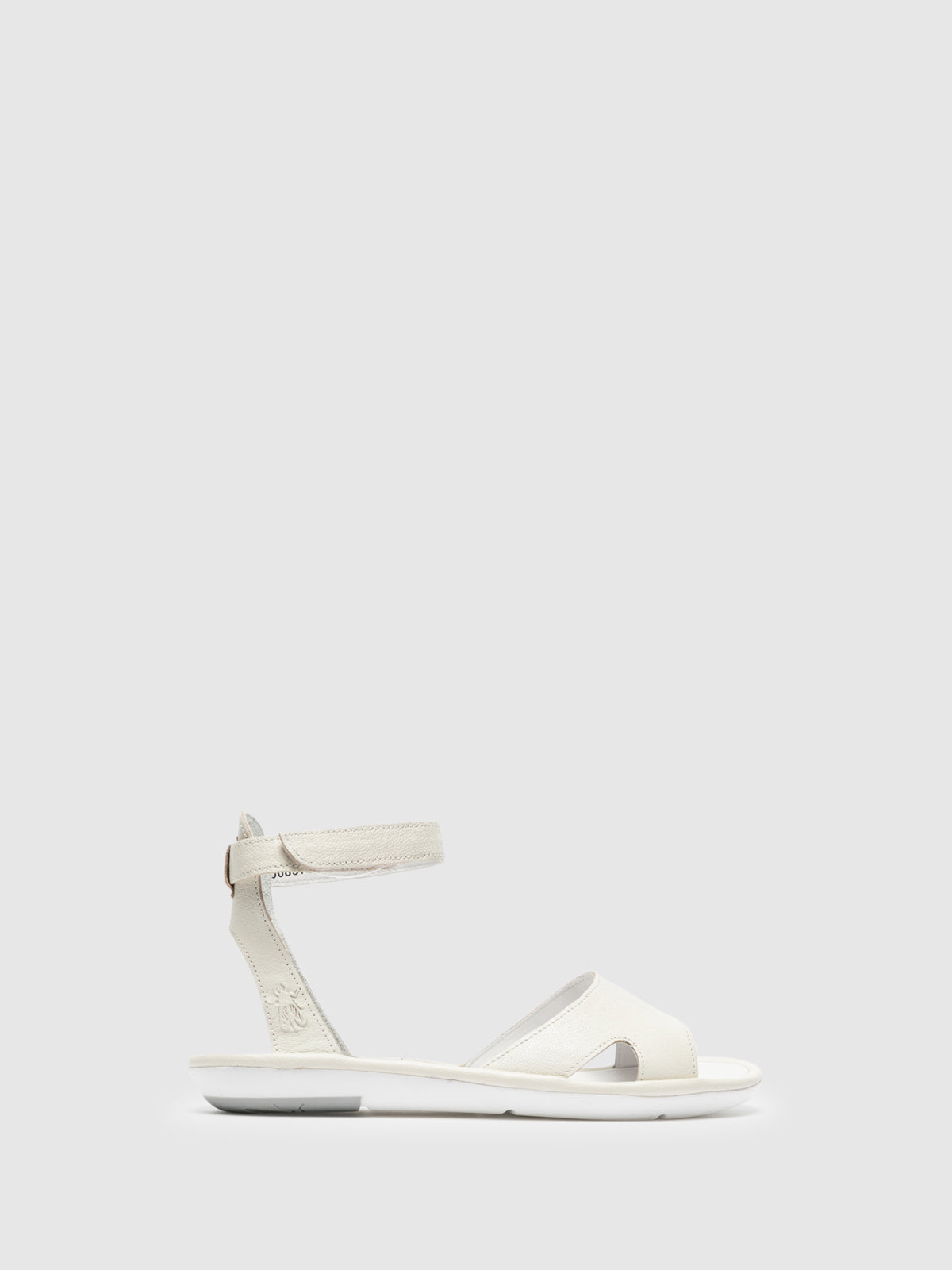 Fly London White Ankle Strap Sandals